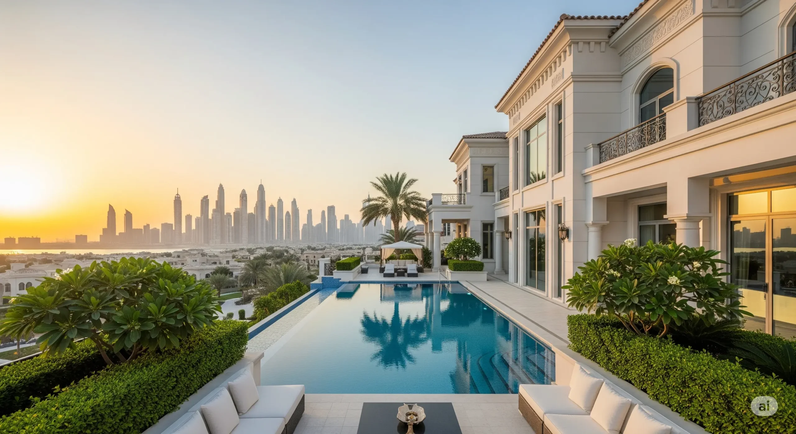 Ultra-luxury private villa exterior in Dubai's most exclusive collection.
